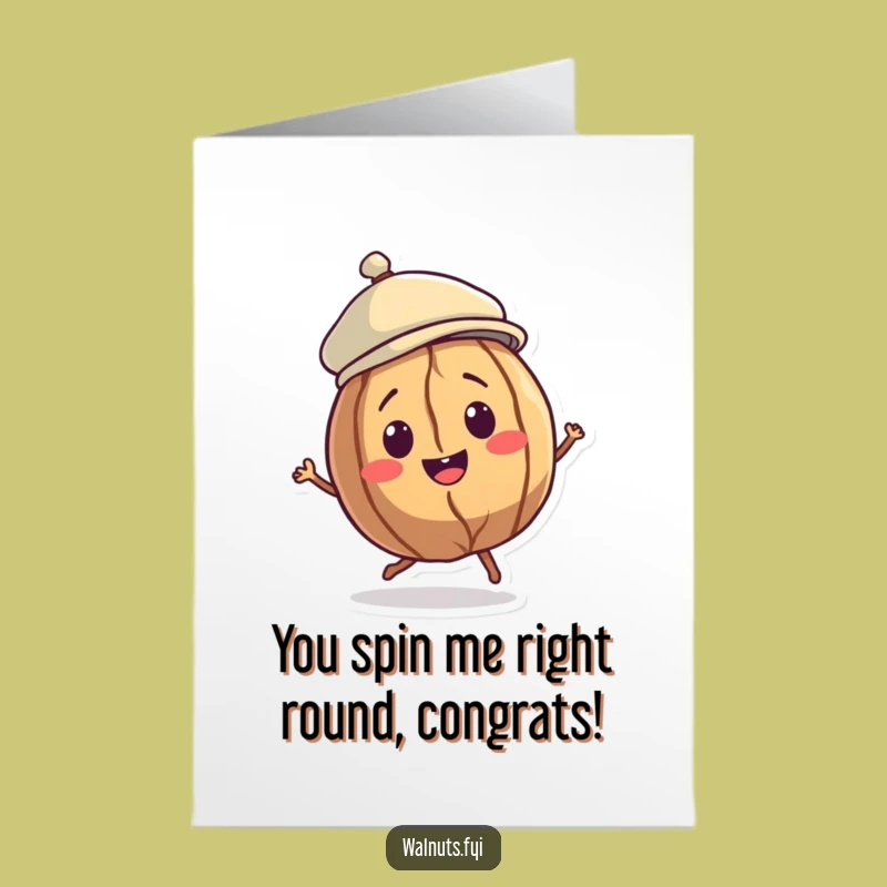 Free Printable Walnut Congratulations Card - Joyful Spin, Print at Home!