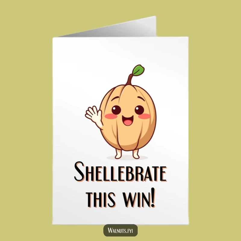 Funny Free Printable Congrats Card: Delighted Walnut Wave - DIY Celebration Gift