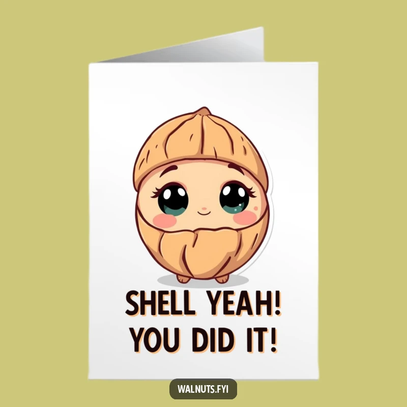 Free Printable Congrats Card: Curious Walnut, Your Thoughtful Funny Downloadable Gift