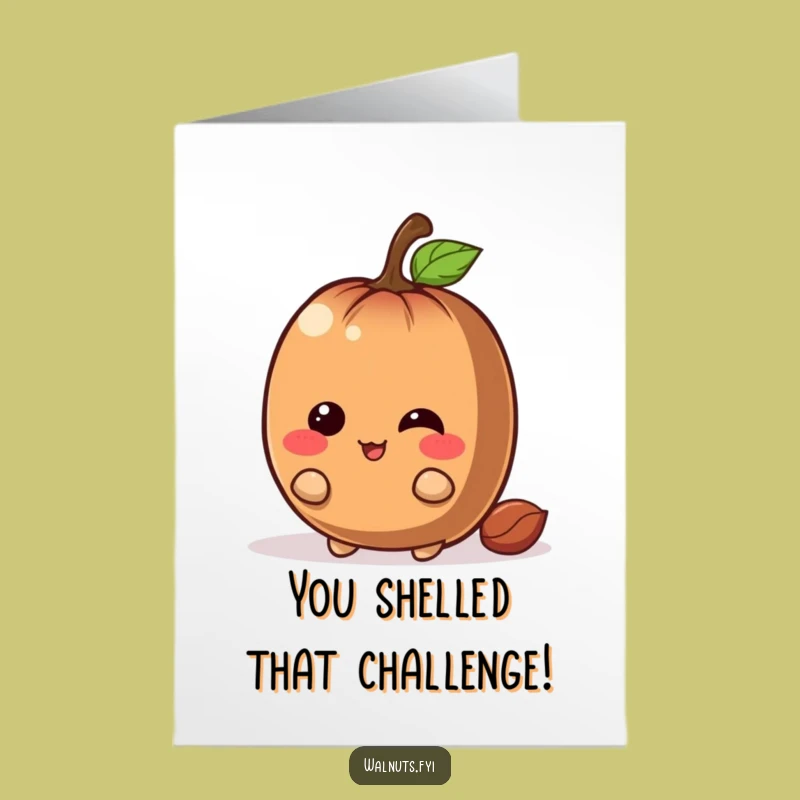 Free Printable Congrats Card: Chestnut Hiding Playfully Celebrating Success Funny Downloadable
