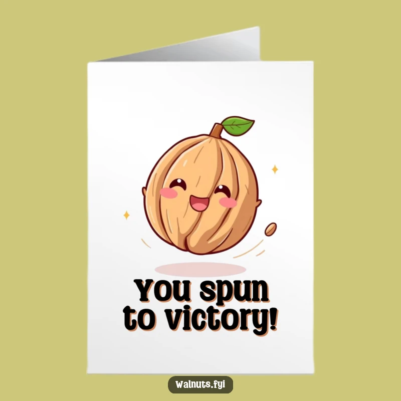 Free Printable Congrats Card: Spinning Walnut Fun, Hilarious Downloadable Gift for Victories