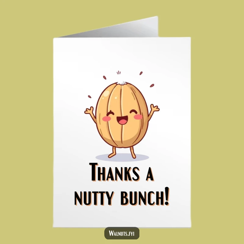 Free Printable Thank You Card: Amusing Walnut Dance, Downloadable Gift