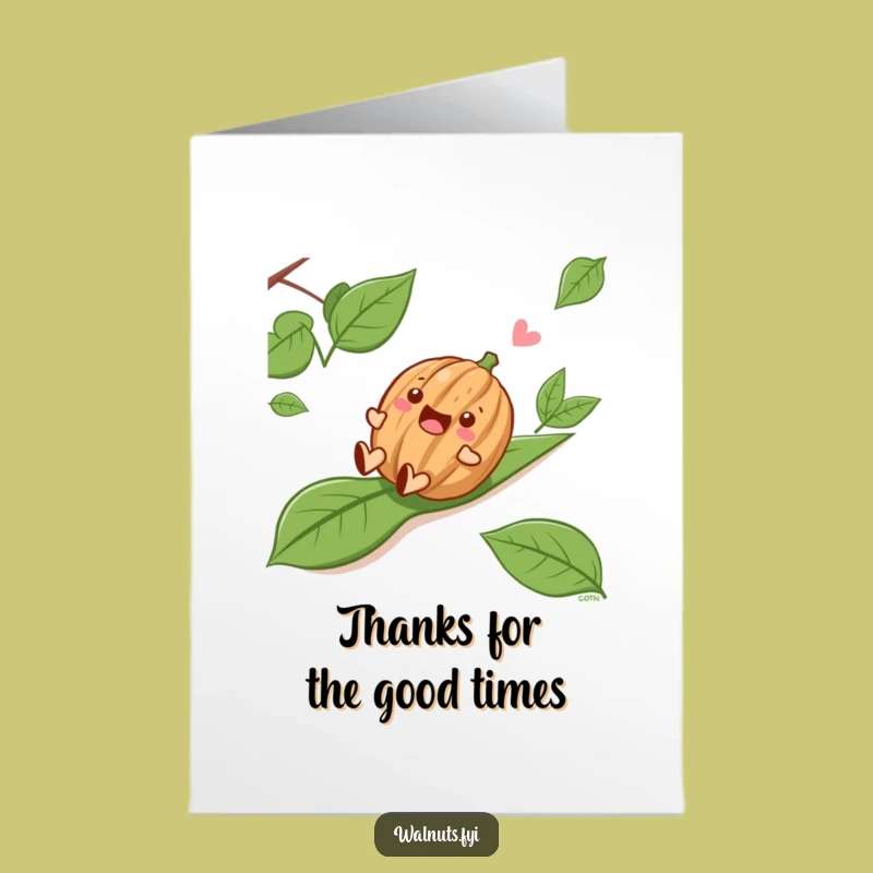 Free Printable Thank You Card: Funny Sliding Walnut, Hilarious DIY Downloadable Gift