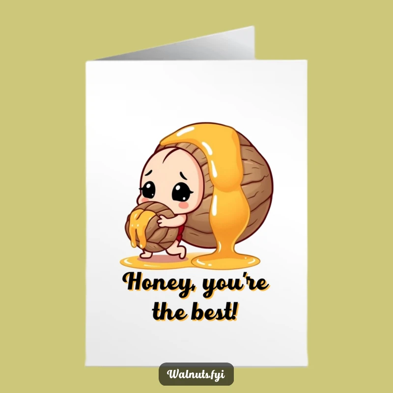 Free Printable Thank You Card: Funny Walnut, Honey Effort, Downloadable Gift
