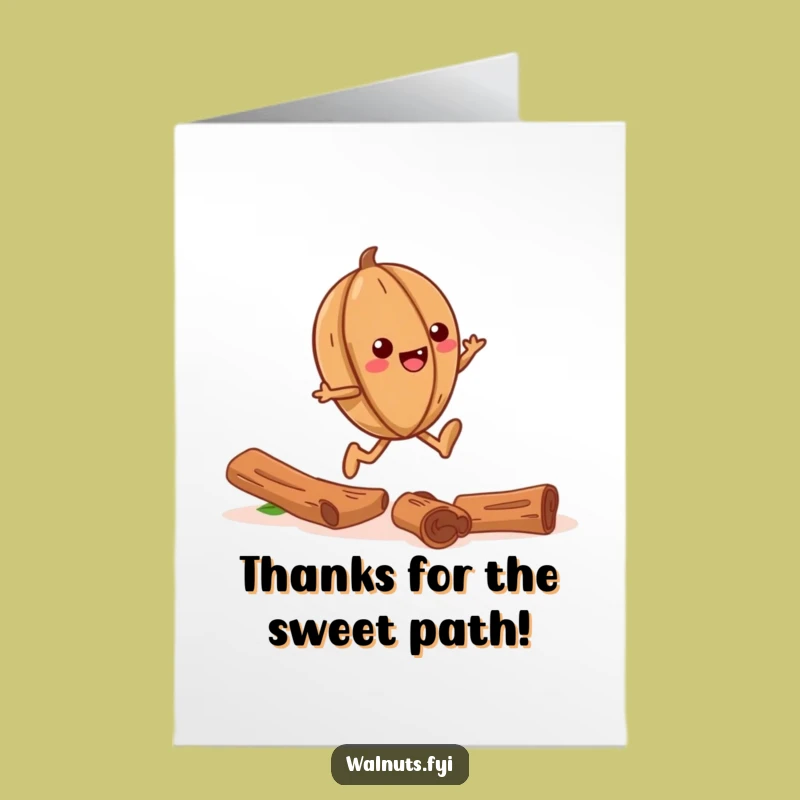 Free Printable Thank You Card: Giggling Walnut, Cinnamon Joy, Downloadable Gift