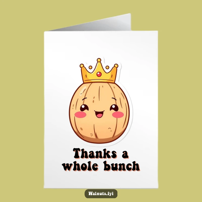 Free Printable Thank You Card: Kawaii Walnut Offers Royal Thanks