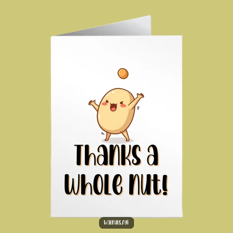 Free Printable Thank You Card: Nutty Cartwheel Thanks Downloadable Gift
