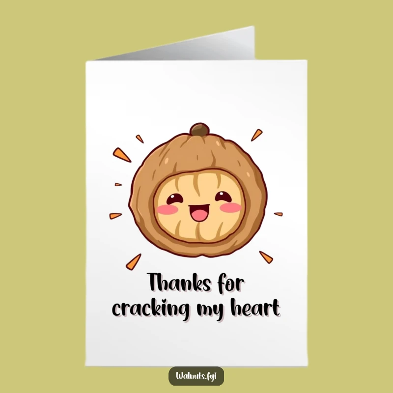 Free Printable Thank You Card: Surprised Kawaii Walnut, Thoughtful Downloadable Gift!