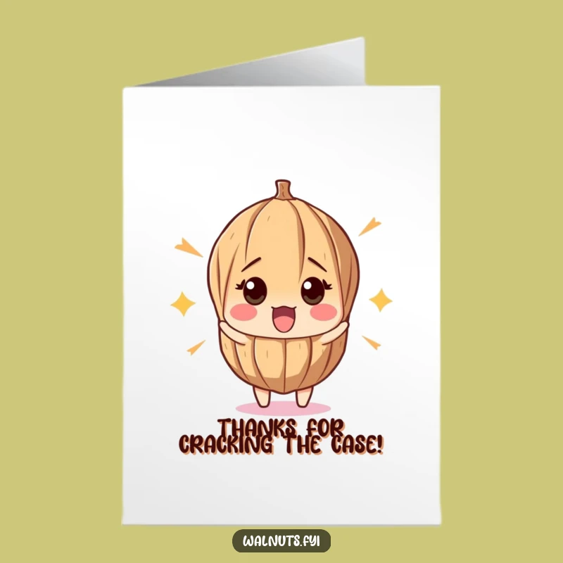 Free Printable Thank You Card: Surprised Walnut Reaction Funny Downloadable
