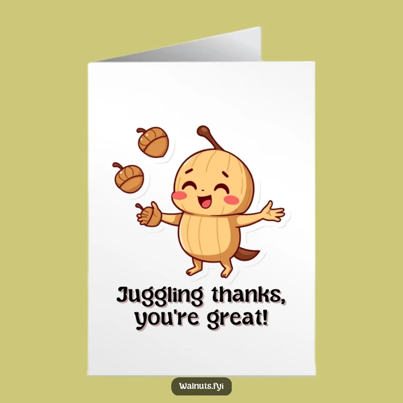 Free Printable Thank You Card: Walnut Juggles Thanks!