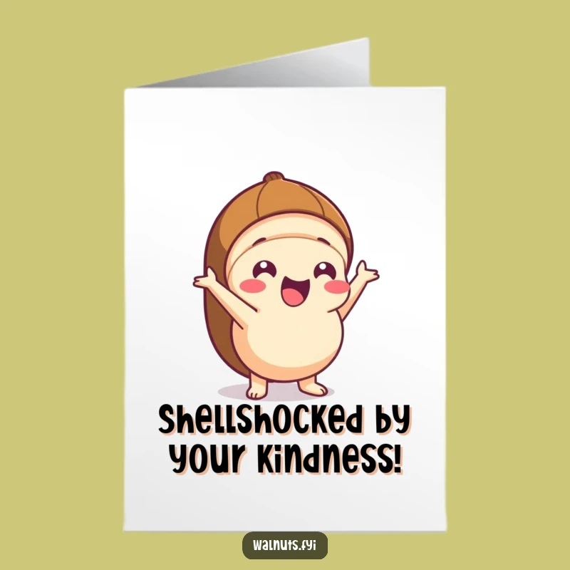 Free Printable Kawaii Hazelnut Thank You Card: Funny Pop Out Downloadable Gift!
