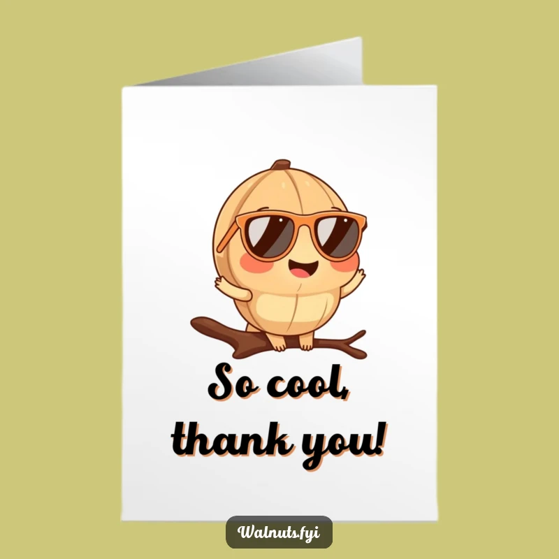 Free Printable Thank You Card: Walnut Says Thanks in Style!