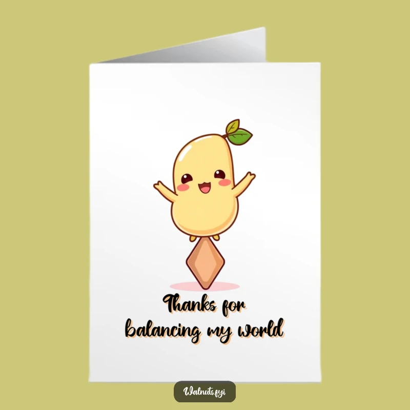 Free Printable Thank You Card Cheerful Cashew Balance - Gratitude Fun