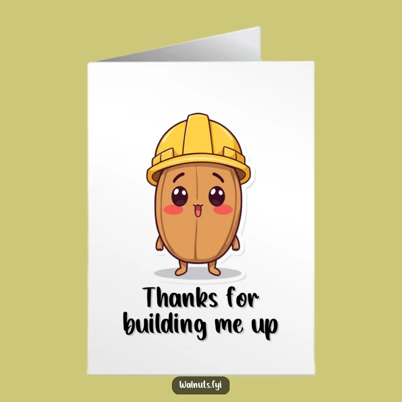Free Printable Thank You Card: Walnut Builder's Gratitude, Hilarious Downloadable Gift