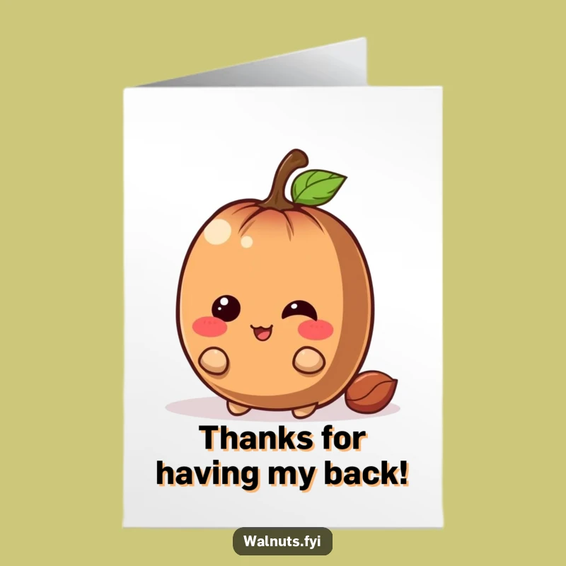 Free Printable Thank You Card: Chestnut Hiding Playfully Expressing Thanks Funny Downloadable