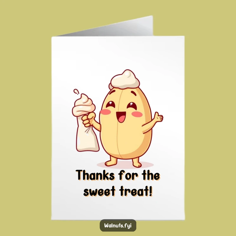 Free Printable Thank You Card: Frosting Nut Excitement, Perfect Downloadable Gift!