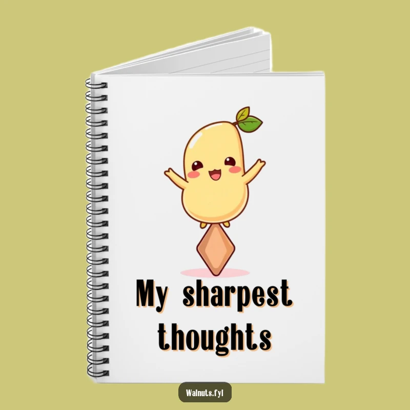 Funny Cheerful Cashew Balancer Notebook - Jot Down Ideas with Nutty Focus
