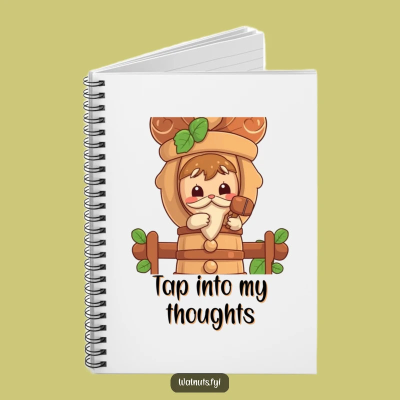 Funny Curious Walnut Nutcracker Notebook - Jot Down Your Ideas