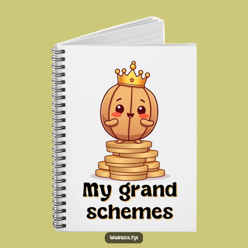 Funny Proud Walnut Notebook - Jot Down Plans with Royal Confidence