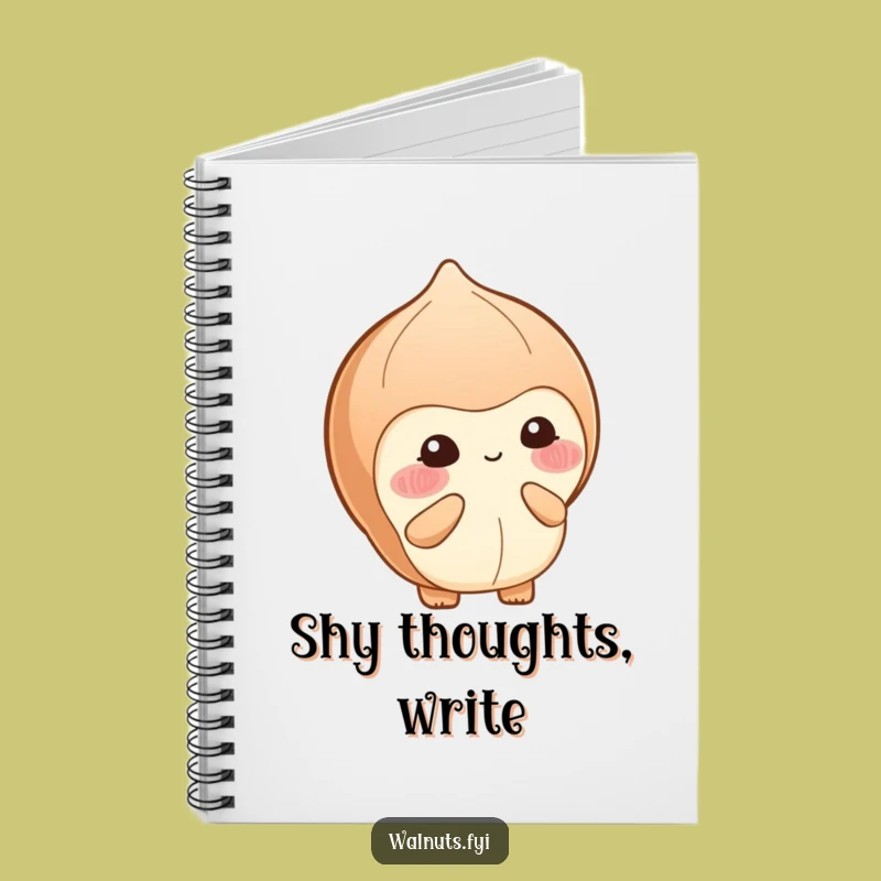 Funny Shy Hazelnut Berry Notebook - Hilarious Journal for Gentle Thoughts Gift