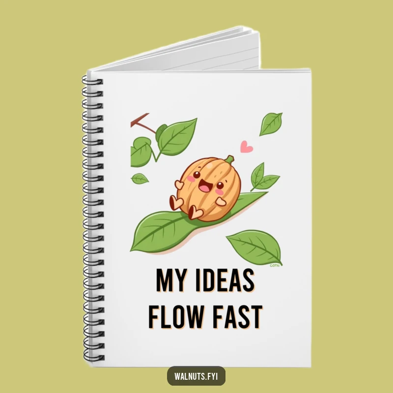 Funny Sliding Walnut Notebook - Hilarious Journal for Joyful Ideas