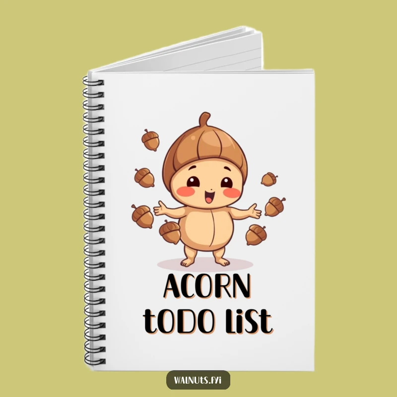Funny Walnut Juggling Notebook: Playful Nut Journal, Acorn Notes, Perfect Funny Gift