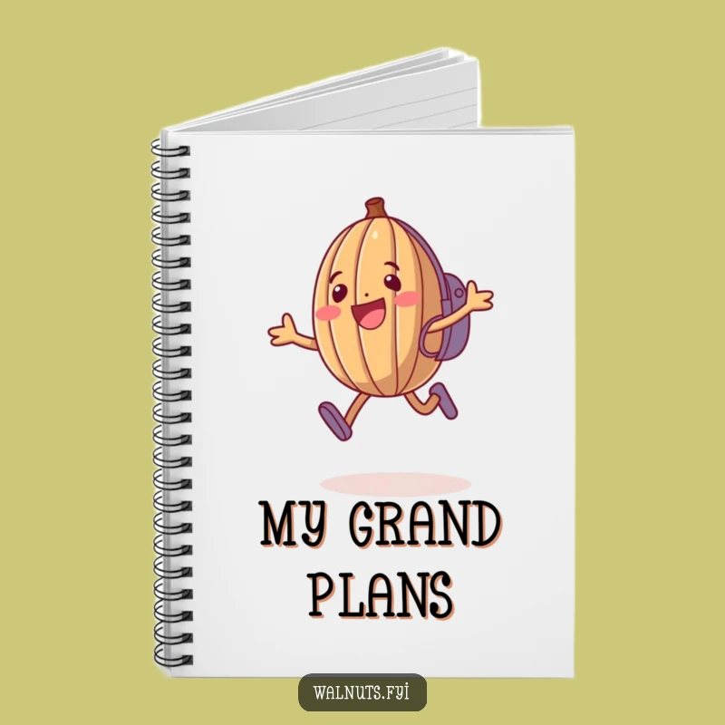Funny Walnut Notebook: Jumping Nut Journal, Hilarious Gift for Goal Setters