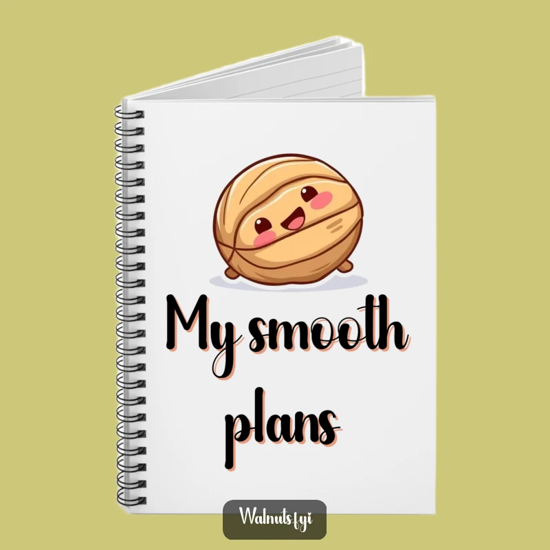 Funny Walnut Slide Notebook - Joyful Nutty Journal Gift