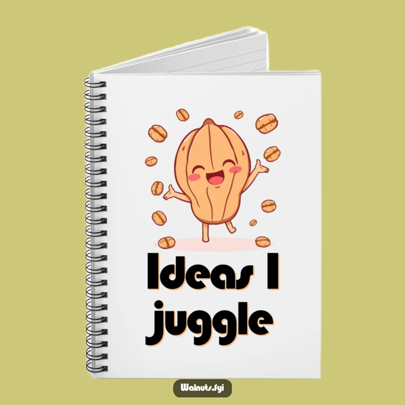 Funny Juggling Walnut Notebook: Joyful Character Playing, Journaling Funny Gift
