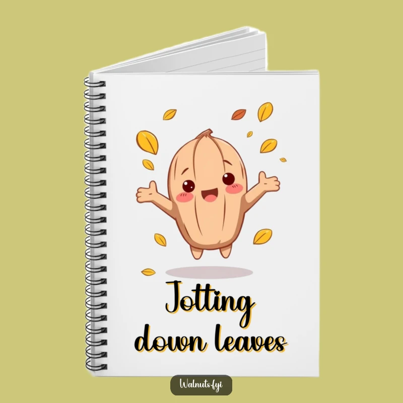 Funny Autumn Walnut Notebook: Jot down fall thoughts, a perfect funny gift.