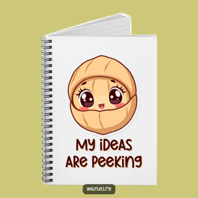 Funny Excited Walnut Notebook - Jot Down Curious Thoughts