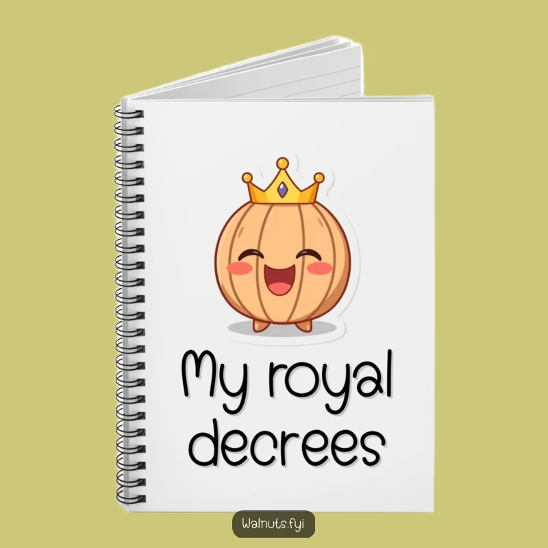 Funny Laughing Walnut Notebook: Journal Your Royal Thoughts