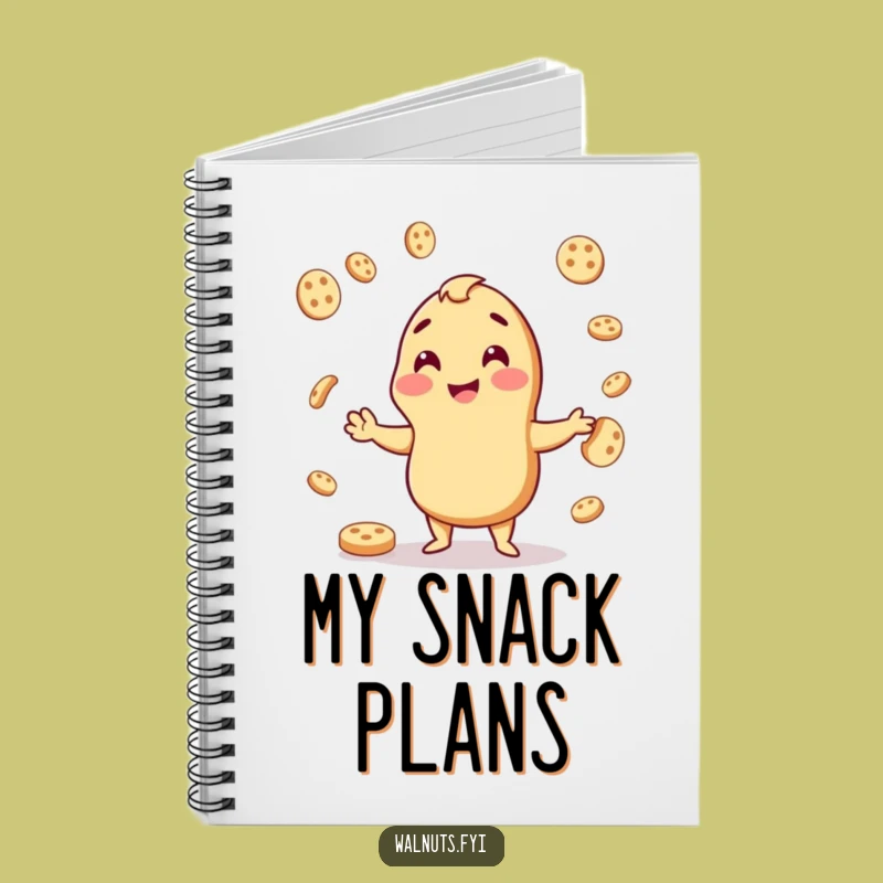 Funny Juggling Cashew Cookie Notebook - Journal for Snack Lovers Gift