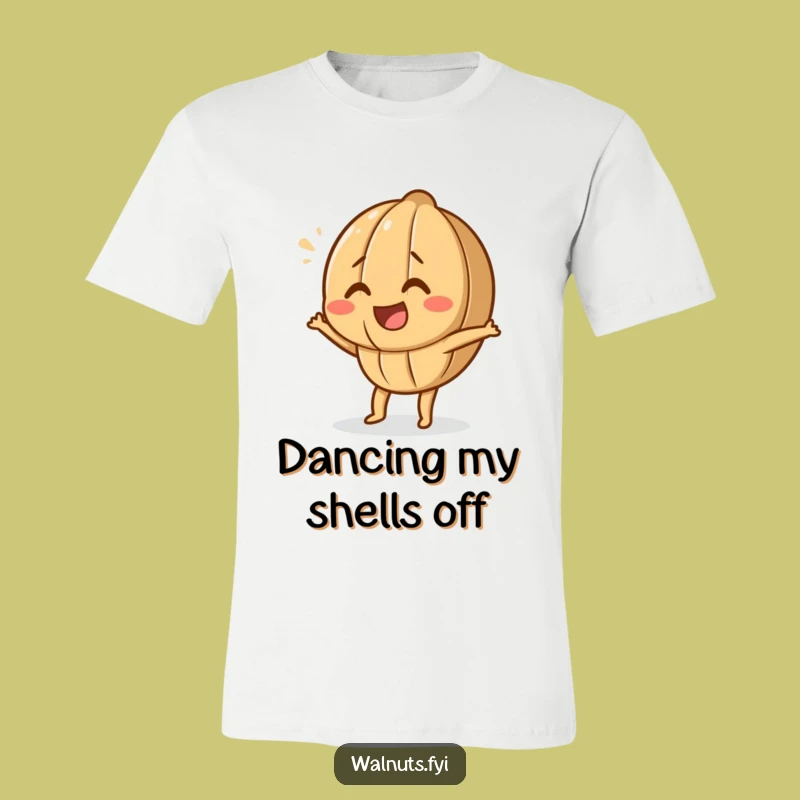 Funny Dancing Walnut T-Shirt: Groove in Style with a Giggling Nut!