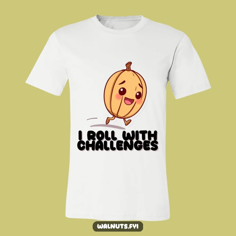 Funny Determined Walnut T-Shirt - Go-Getter Character Tee