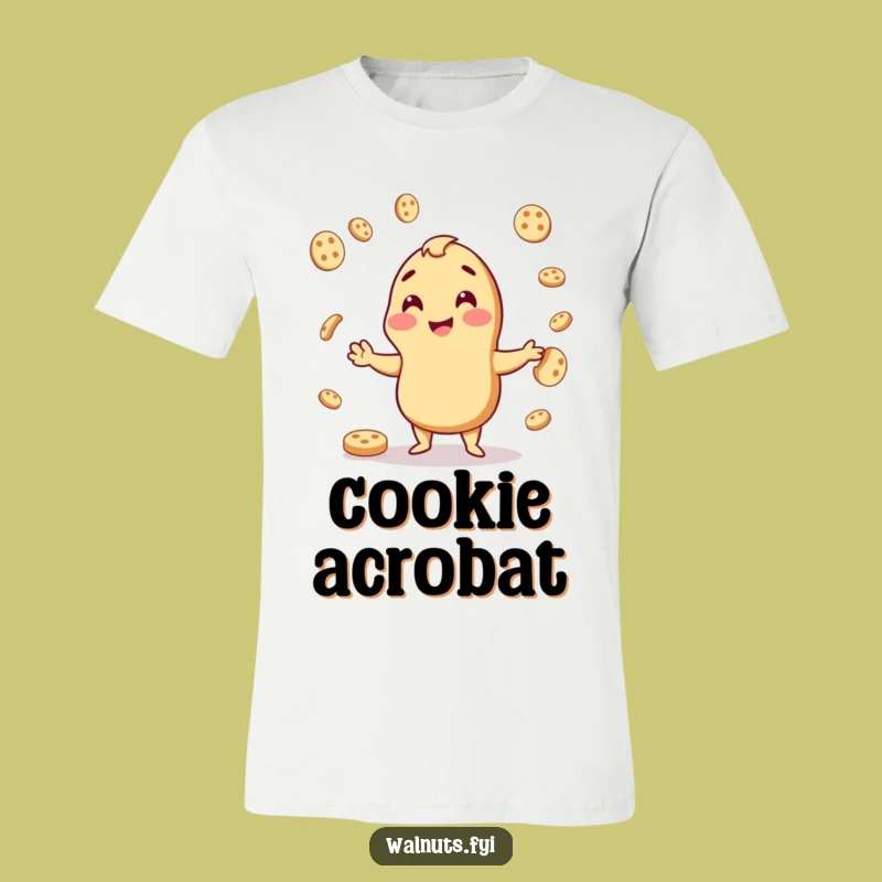 Funny Juggling Cashew Cookie T-Shirt - Whimsical Apparel Gift