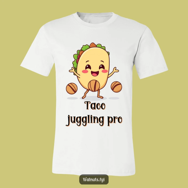 Funny Taco Juggling Walnuts Tee: Wear Your Love for Quirky Fun