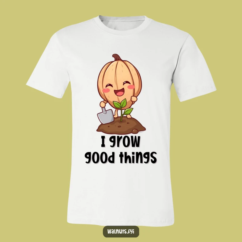 Funny Walnut Planting Sprout T-Shirt - A Hilarious Nature Tee Gift