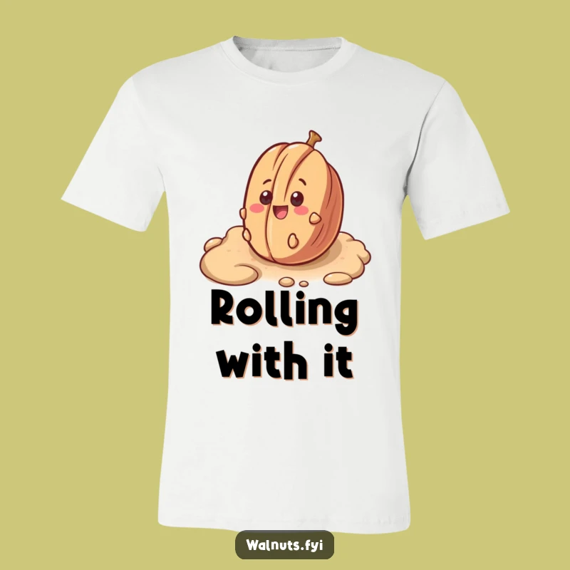 Funny Surprised Pecan Rolling T-Shirt - Comical Adventure Apparel Gift