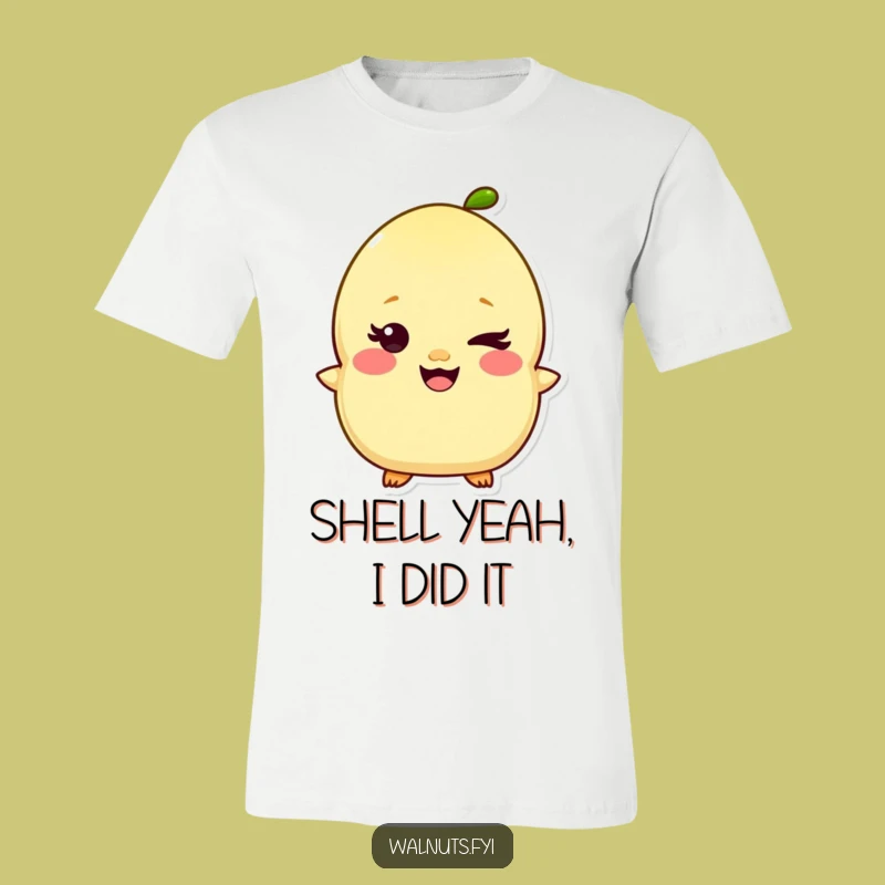 Funny Kawaii Pistachio T-Shirt - Giggling Cheeky Nut Design for a Humorous Gift