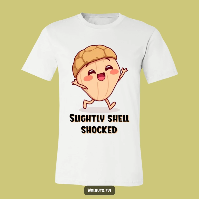 Funny Staggering Walnut T-Shirt: Giggling Character Wobbling, Comical Funny Gift Tee