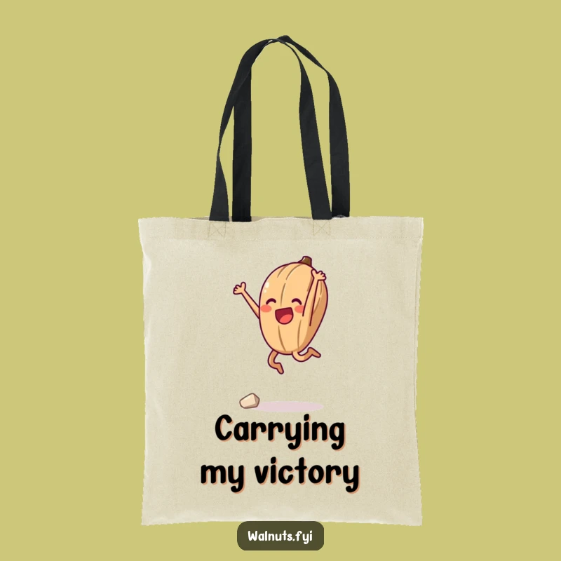 Funny Climbing Walnut Tote Bag: Carry Your Triumphs with This Hilarious Design