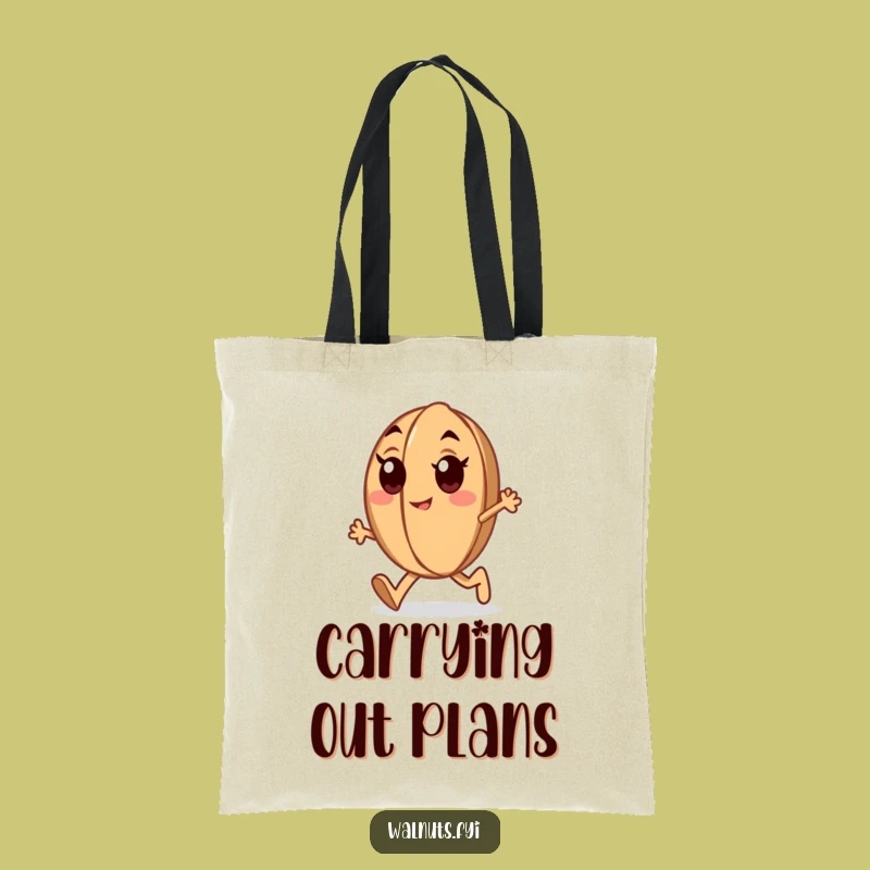Funny Determined Walnut Tote Bag: Carry Your Purpose with Confidence