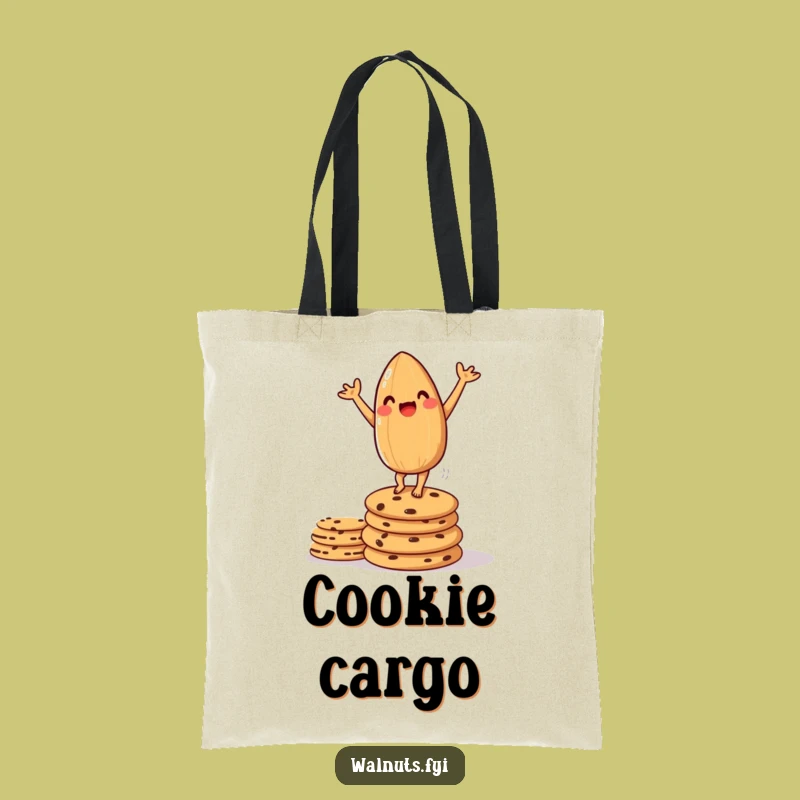 Funny Almond Handstand Cookie Tote Bag - Charming Accessory Gift
