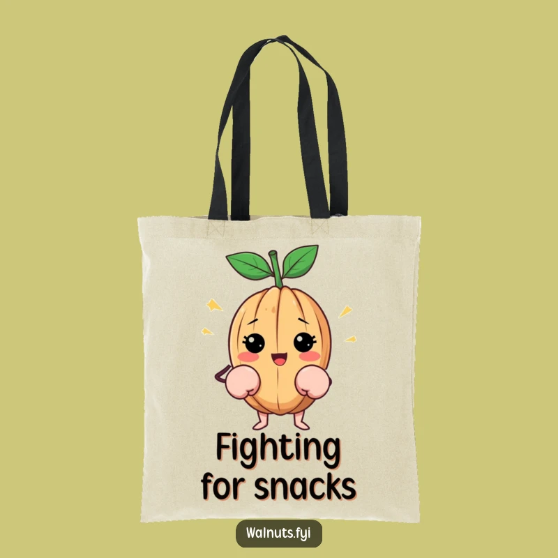 Funny Happy Walnut Tote Bag: Tiny Boxer Nut Carrier, Punchy Style, Perfect Funny Gift