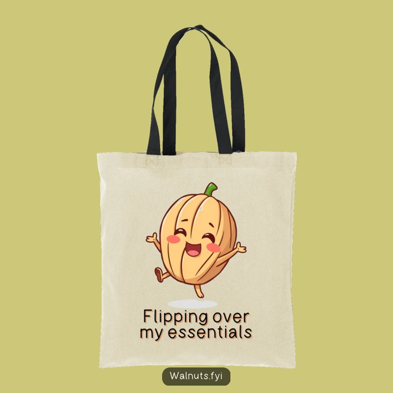 Funny Cheerful Flip Walnut Tote Bag - Carry JoyHilariously