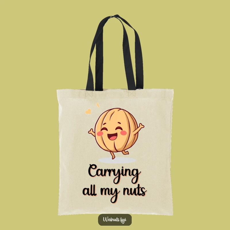 Funny Giggling Walnut Tote Bag: Carry Your Laughs Everywhere!