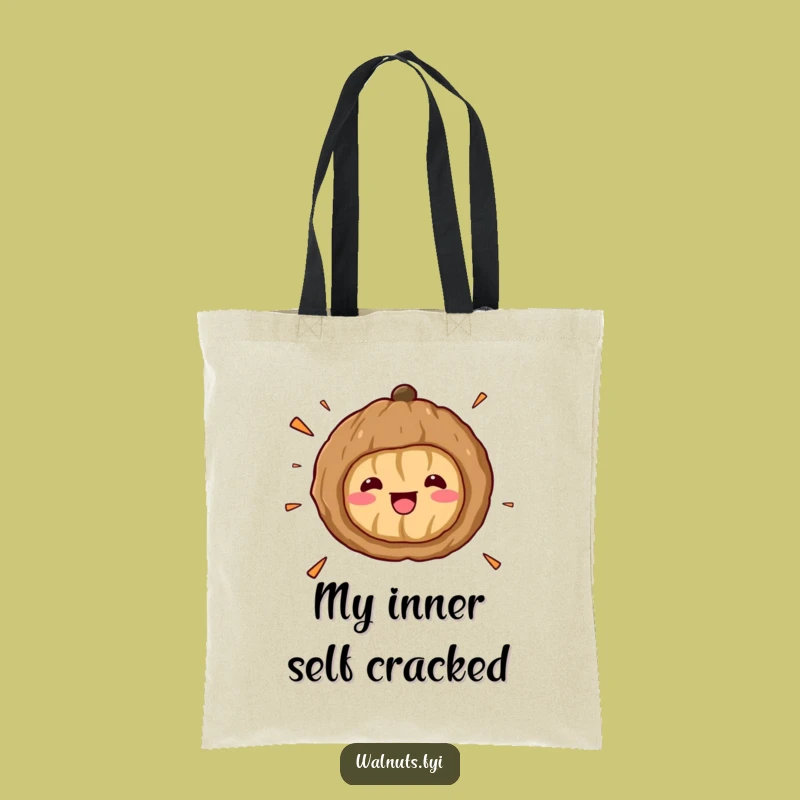 Funny Kawaii Walnut Surprise Tote Bag - Carry Your Laughs in Style