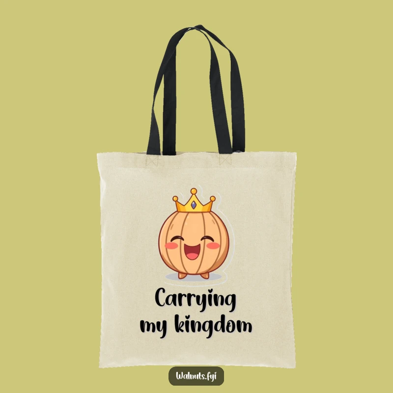 Funny Laughing Walnut Tote Bag: Carry Your Crown with Style
