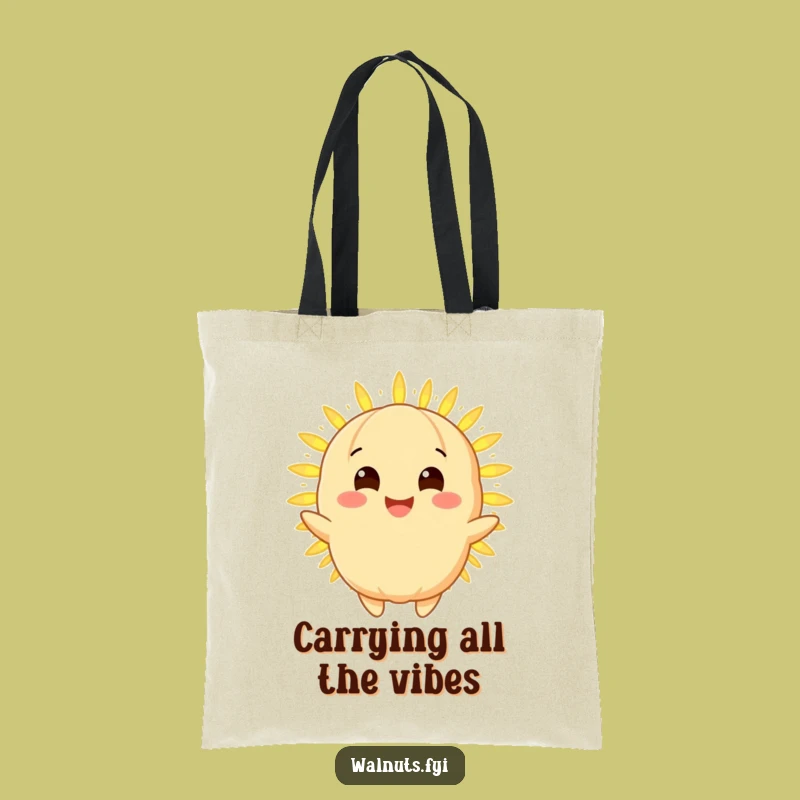 Funny Radiant Macadamia Nut Tote Bag - Carry the Light!